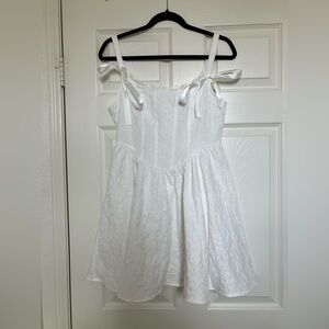 White mini corset dress